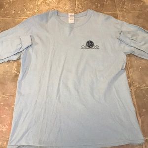 Light blue long sleeve graphic shirt
